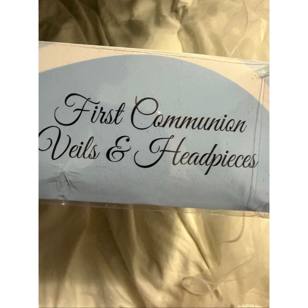First communion hairpiece and veil
